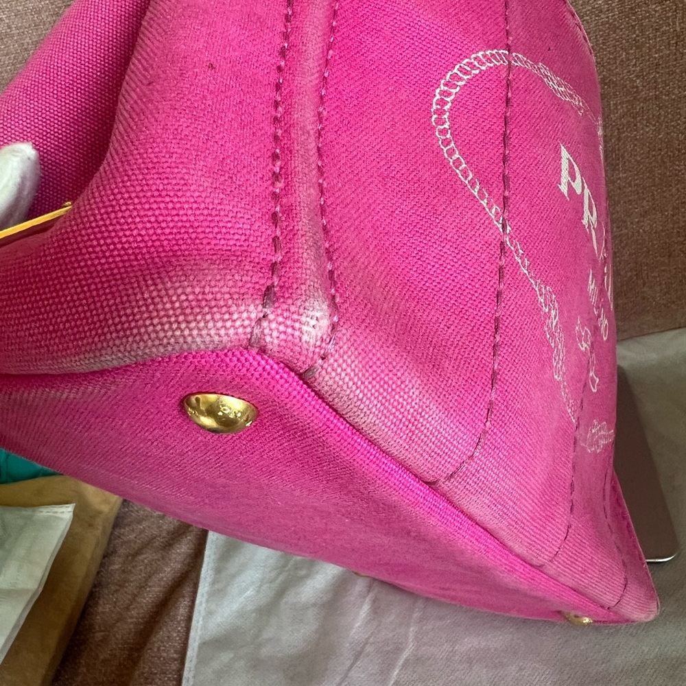 Prada Fuchsia Canapé small Canvas Tote - Picture 11 of 16